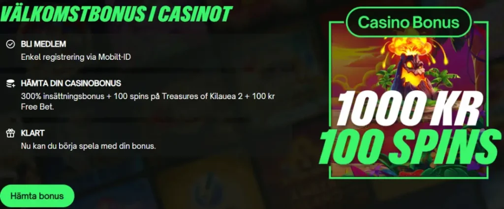ComeOn casino bonus