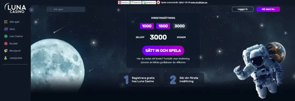 Luna casino login