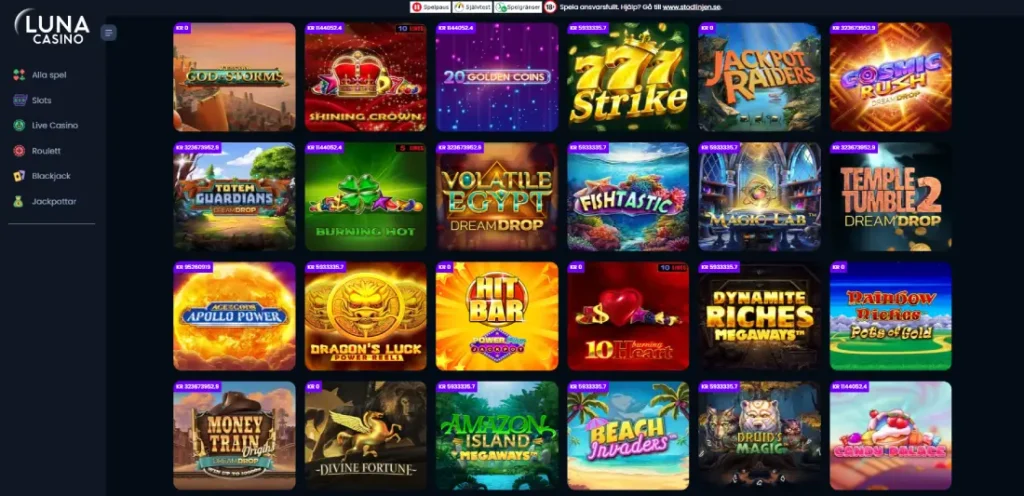 Luna casino slots