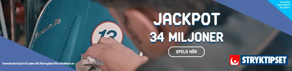 Stryktipset v 43 jackpot