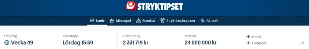 Stryktipset vecka 49