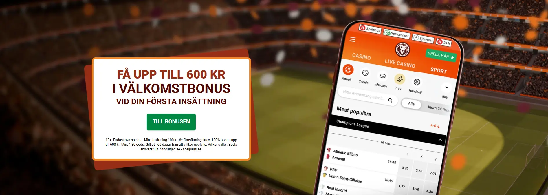 Leovegas bonus på betting