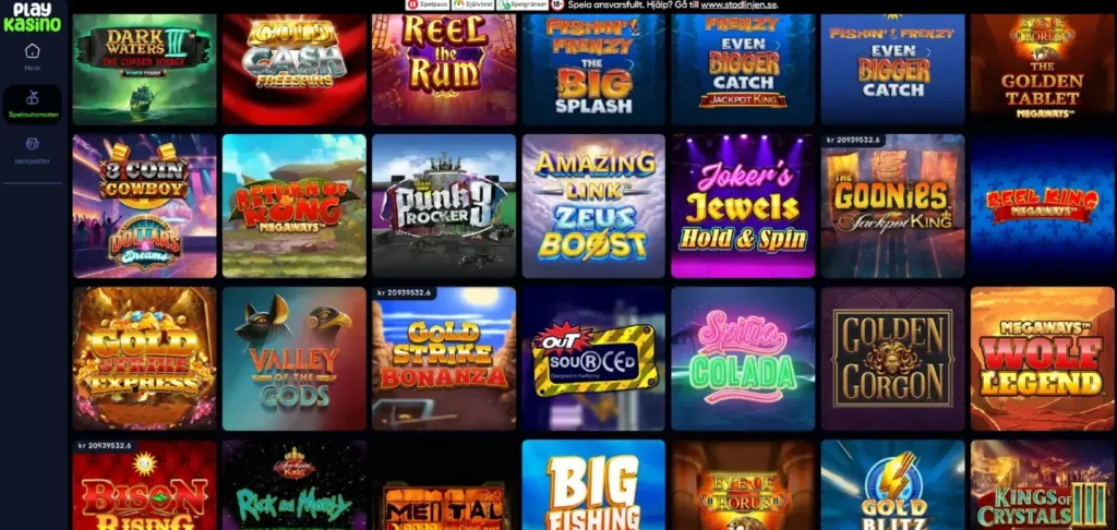 PlayKasino spelutbud