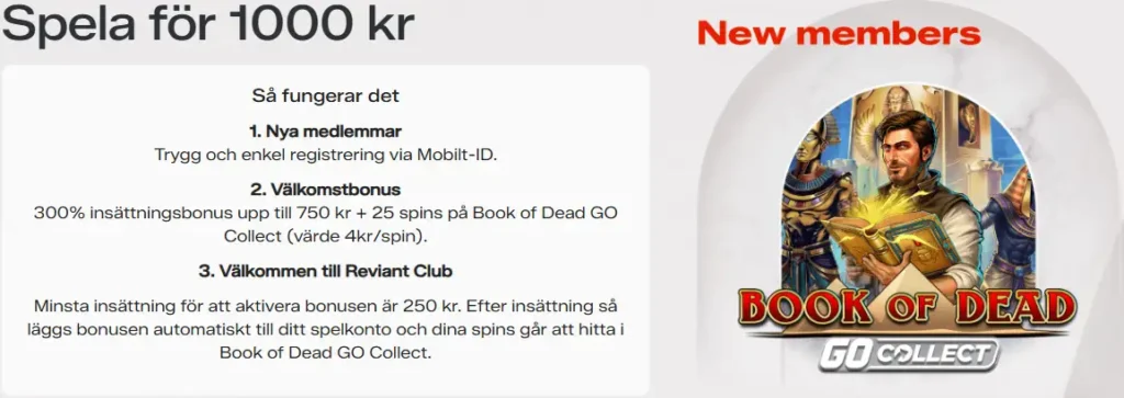 Reviant casino bonus