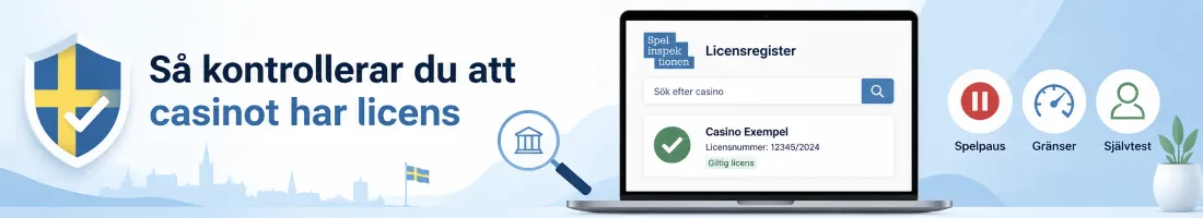 Har casinot svensk licens