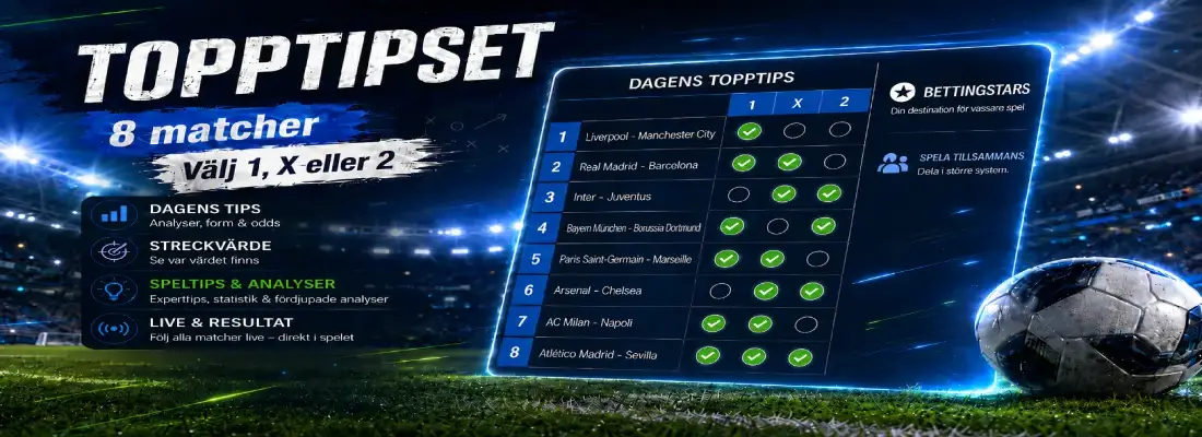 Topptipset tips och andelar