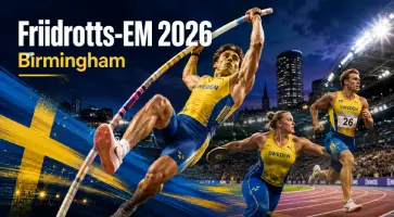 Friidrotts-EM 2026 – svenska deltagare, tävlingsprogram och TV-tider